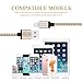 Adoric 2Pack 10FT Nylon Braided Lightning to USB Cable with Aluminum Connector for iPhone 6s/6s Plus/6/6Plus/5s/5c/5, iPad/iPod Models(Golden).