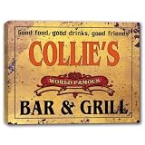 COLLIE'S World Famous Bar & Grill Stretched Canvas Print