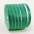 Handmade Genuine Leather Cuff Bracelet TURQUOISE WITH MULTIPLE SLITSStyle 34- In Choice of Sizes