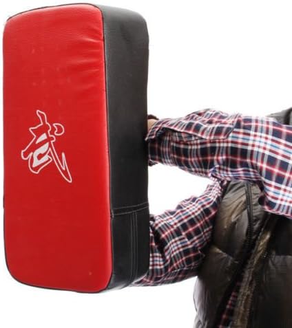 2 Size Muay Thai Karate MMA Taekwondo Boxing Kick Punching Bag Pad Foot Target(red)