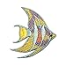 ID 0265B Larger Long Fin Angel Fish Patch Sea Life Embroidered Iron On Applique