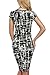ANGVNS Women O neck Short Sleeve Printed Wear to Work Business Stretchy Bodycon Dress