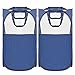 MaidMAX Pop-up Laundry Hamper, 2-Pack Foldable Mesh Sorter Bag Basket with Reinforced Carry Handles, Blue