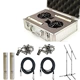 MXL 603S Condenser Mic Bundle w/2 FREE Boom Stands and 2 Cables