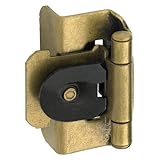 Amerock BP8704-BB Double Demountable Hinge 1/2 inch Overlay, Burnished Brass