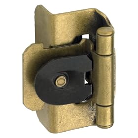 Amerock Double Demountable Hinge 1 2-Inch Overlay, Burnished Brass #BP8704-BB by Amerock