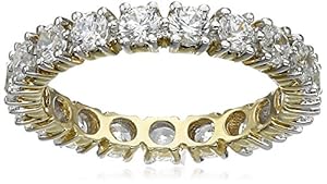 zon.com: 10k Yellow Gold Swarovski Zirconia E