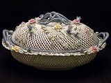 Belleek Oval Covered Basket