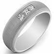Princess Cut Men's Wedding Band