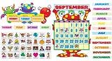 Monsters Calendar Bulletin Board