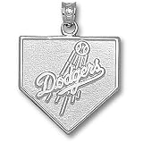 Los Angeles Dodgers MLB Home Plate Pendant (Silver)