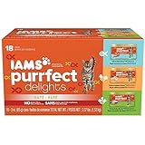 IAMS PURRFECT DELIGHTS Pate in Gravy Variety Pack Wet Canned Cat Food 3 Ounces (Pack of 18)
