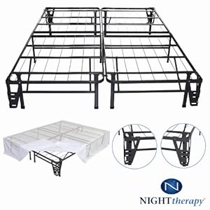 Night Therapy Platform Metal Bed Frame/Foundation Set(SmartBase + Metal Brackets for Headboard & Footboard + Bed Skirt - King) - No Box Spring needed Night Therapy Platform Metal Bed Frame/Foundation Set(SmartBase + Metal Brackets for Headboard & Footboard + Bed Skirt - King) - No Box Spring needed