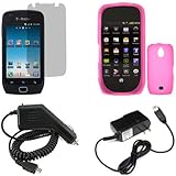 iNcido Brand Samsung T759/Exhibit 4G Combo Trans. Hot Pink Silicone Skin Ca ....