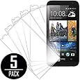 HTC Desire 610 Screen Protector Cover, MPERO Collection 5 Pack of Clear Screen Protectors for HTC Desire 610