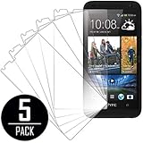 HTC Desire 610 Screen Protector Cover, MPERO Collection 5 Pack of Clear Screen Protectors for HTC Desire 610