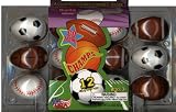 12 Sports Themed Easter Eggs Filled with Candy (Baseball, Football, Basketball, Soccer) (Pack of 2) (24 Eggs Total)