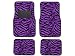 All Products : A Set of 4 Universal Fit Animal Print Carpet Floor mats for Cars / Truck - Zebra Purple
