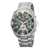 Swiss Military Hanowa Men's Sealander 316L Stainless Steel Green Dial Watch #06-5096-04-006
