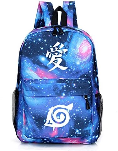 Anime Naruto Backpack Galaxy Book Bag Zipper Messenger School Bag