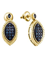 0.25CTW BLUE DIAMOND FASHION EARINGS