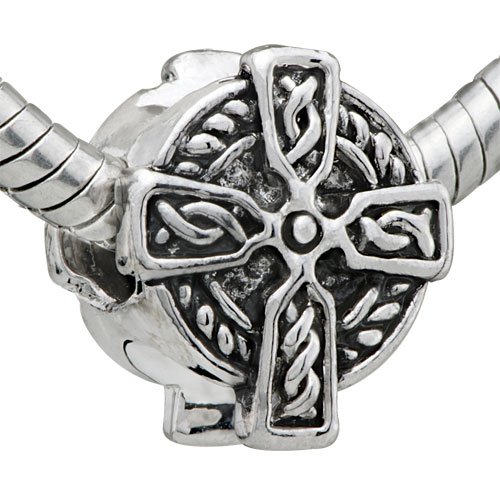Celtic Cross Bead Fit Pandora Charm Bracelet