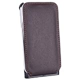 MobiMan&Acirc;&reg; Premium- Made to Measure Brown Leather Flip Case for Apple iPhone 3G 3GS