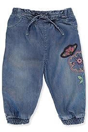 Autograph Butterfly Appliqué Cuffed Jeans