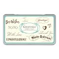 Cavallini Papers Rubber Stamps - Stempelset - Greetings-verschiedene Gru�texte