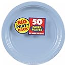 Amscan Amscan Pastel Blue Big Party Pack Dinner Plates (50 Count), 1, blue