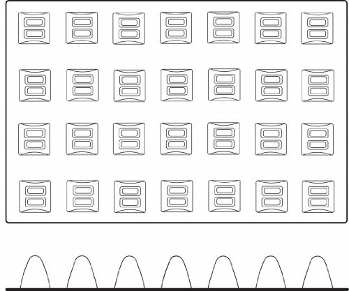 Paderno World Cuisine 2-Inch by 2-Inch by 2 3/8-Inch Non-stick Silicone Triangular Mold (28x)