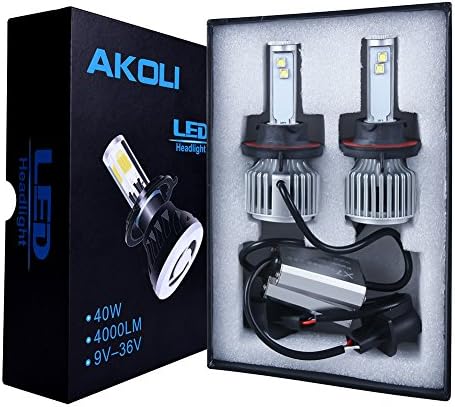 Akoli H13 LED Headlight Bulbs All-in-one Conversion Kit - 80w 8,000Lm 6K Cool White CREE