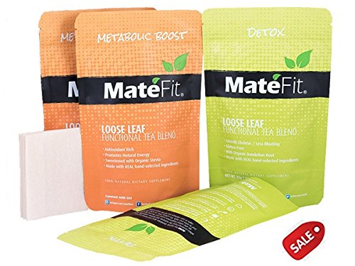 Teatox Detox Tea helps Weight Loss, 28 Days ULTIMATE By MateFit.Me with 100% Money Back Guarantee, Modern Antioxidant Powerhouse Infused Herbal Tea Blend with Body Cleanse and Appetite Control, with a record track of positive user reviews