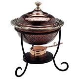 Old Dutch 12 x 15 Round Antique Copper Chafing Dish, 3 Qt by Old Dutch