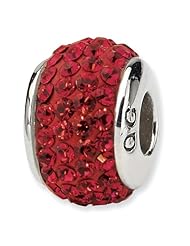 Sterling Silver Reflections Scarlet Full Swarovski Elements Bead