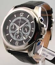 MENS CROTON LEATHER CHRONOGRAPH DATE WATCH CC311133BSBK