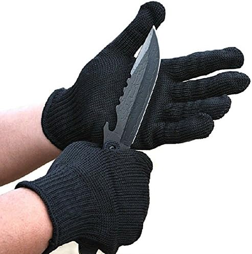 Cut Resistant Gloves Gethome Level 7 Protection,Stainless Steel Wire Safety Work Gloves Anti-Slash Anti-cutting for Hand Protection, Yard-work, Cutting Metal Mesh, Slicing, Kitchen and More