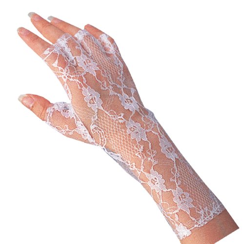 White Lace Gloves - Accessories & Makeup