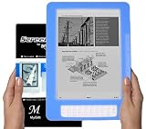 Amazon Kindle DX 9.7 inch E-Book Reader (BLUE) Silicone Skin Rubber Case + LCD Screen Protector