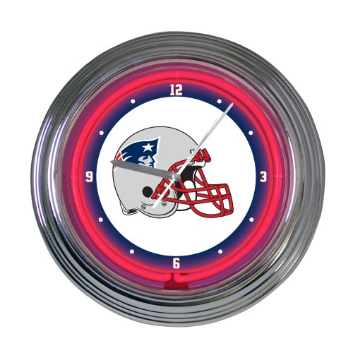 New England Patriots 15 Neon Clock