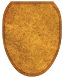 Toilet Tattoos TT-1115-O Caramel Sponge Decorative Applique for Toilet Lid, Elongated