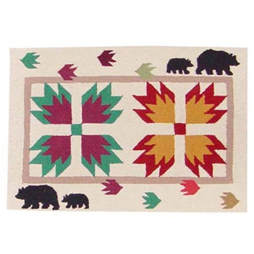 Patch Magic Extra Small Bears Paw Rectangular Rug, 24-Inch by 36-Inch