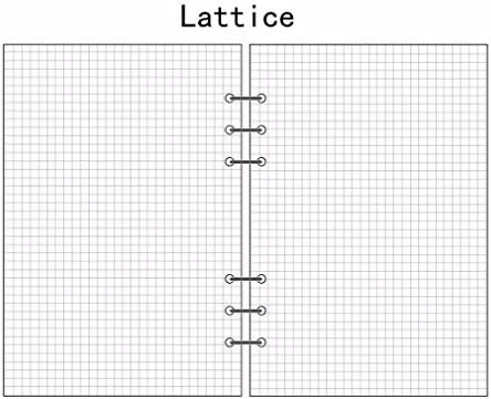 A5/A6/A7 Lattice Planner Diary Insert Refill Schedule Organiser 45 Sheets Note Size:A6