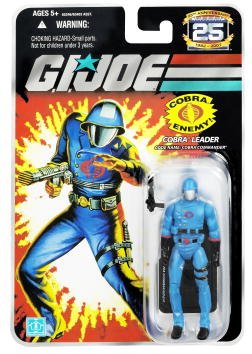 GI Joe 25th Anniversary No Hood Cobra Commander Action Figure