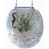 Polyresin Toilet Seat with Sea Horse Design