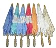 Battenburg Lace and Floral Parasol, Small Size, Asst. Colors