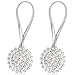 Kisstaker 1 Pair Crystal Magnetic Curtain Tiebacks Tie Back Clips Holdbacks Buckle Decorative Drapes (Silver)