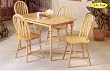 "Natural Finish" Dining Table/Arrow Back Windsor Chair