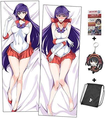 Top Tiger Japan Anime Sexy Sailor Mars - Sailor Moon Dakimakura Decorative Hugging Body Pillow Cover Case Double-sided 59.06"x19.69" ABH3106