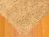"Euro" Shag Rug 6 x 9 - Camel, Soft and Extra Thick Twisted Acrylic Yarn, Hand Tufted, Cotton Backing